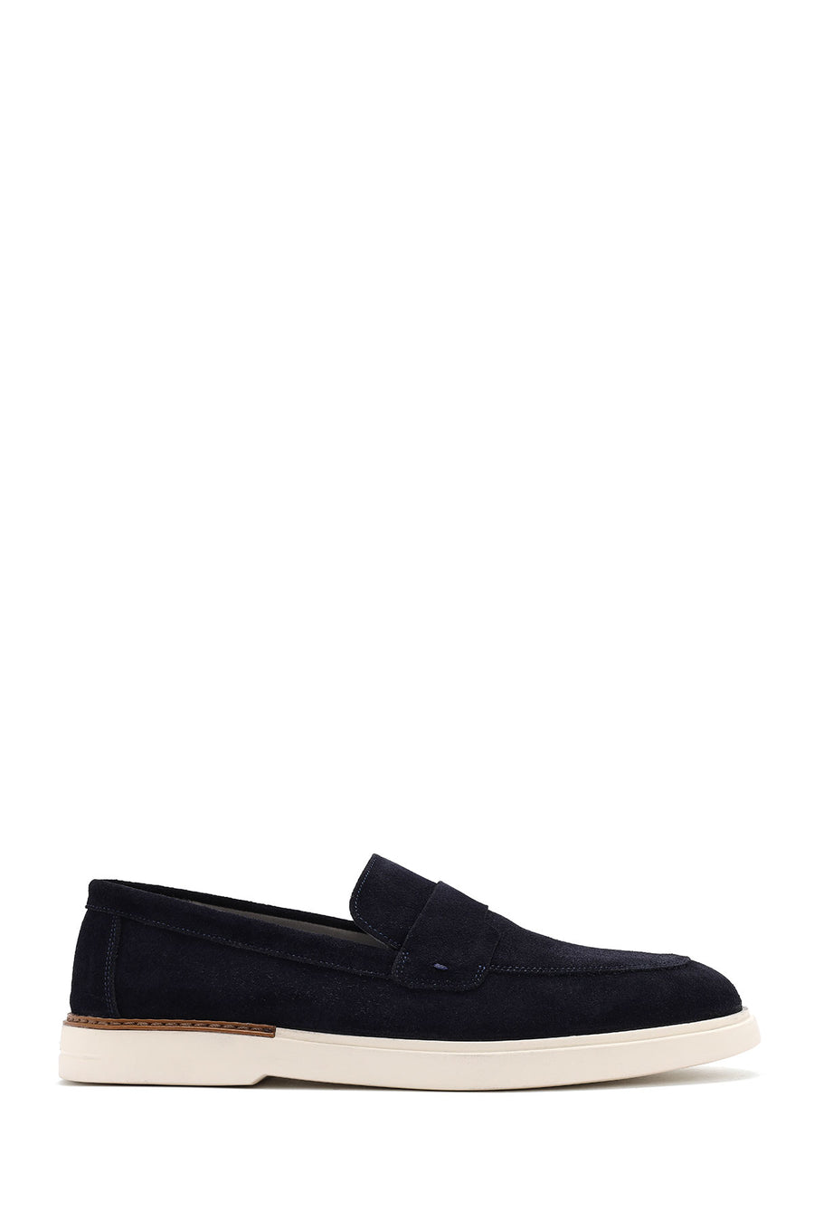 Erkek Lacivert Süet Deri Casual Loafer 25SFD750210 | Derimod