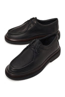 Male Black Lace-up Leather Casual Shoes | Derimod