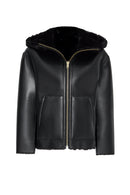 Gardena Women's Black Double-Sided Teddy Coat | Derimod