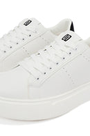 Male White Lace-up Sneaker | Derimod