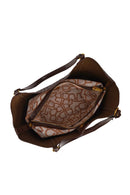 Woman Brown Accessory-Detail Printed Shoulder Bag | Derimod