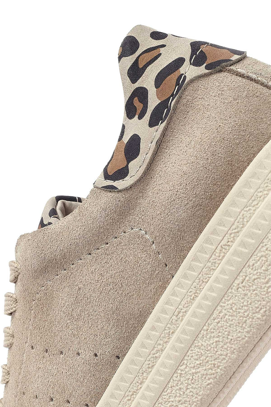 Kadın Bej Bağcıklı Süet Deri Sneaker
