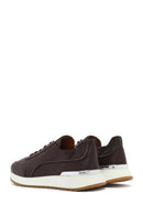 Men's Brown Lace-Up Thick-Soled Leather Casual Sneaker | Derimod