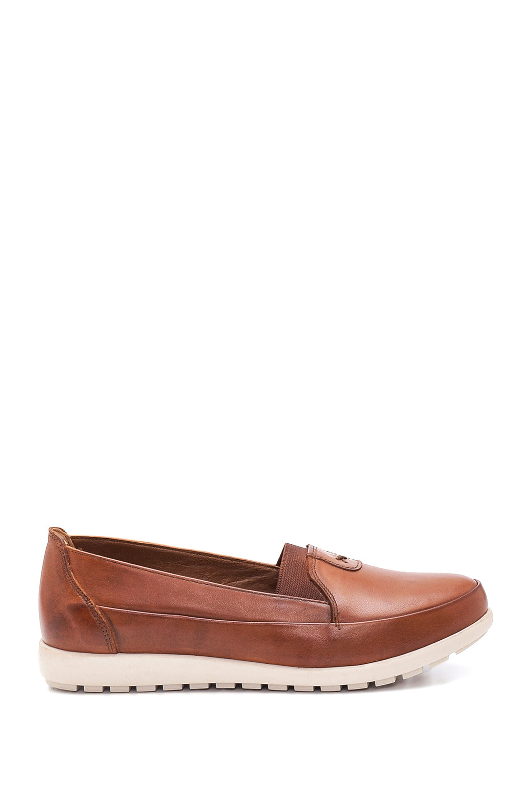 Kadın Taba Deri Comfort Loafer