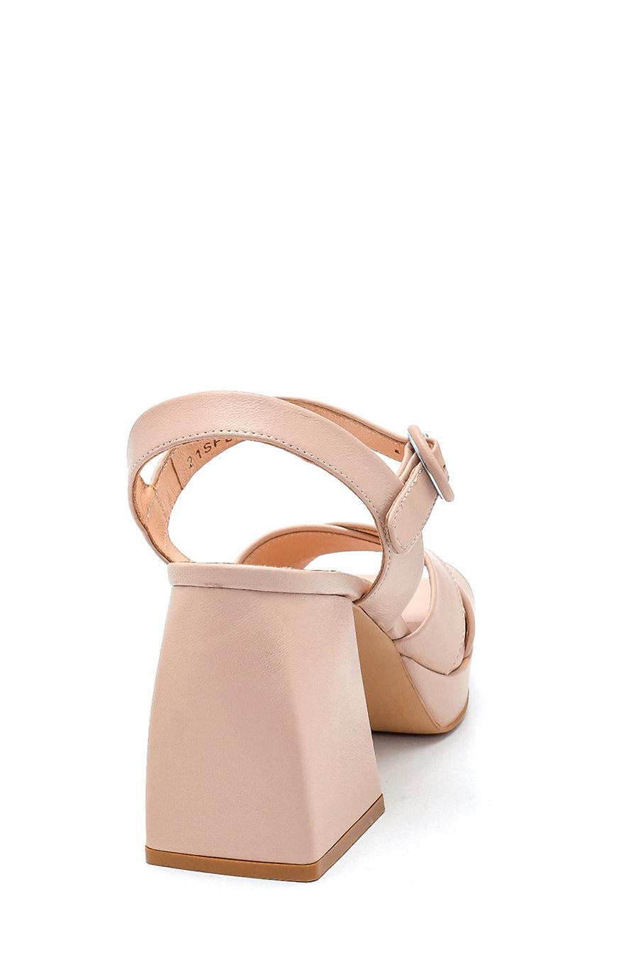 Women's Casual Platform Heeled Leather Sandals