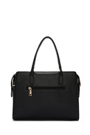 Woman Black Long-Strap Croc-Embossed Shoulder Bag | Derimod
