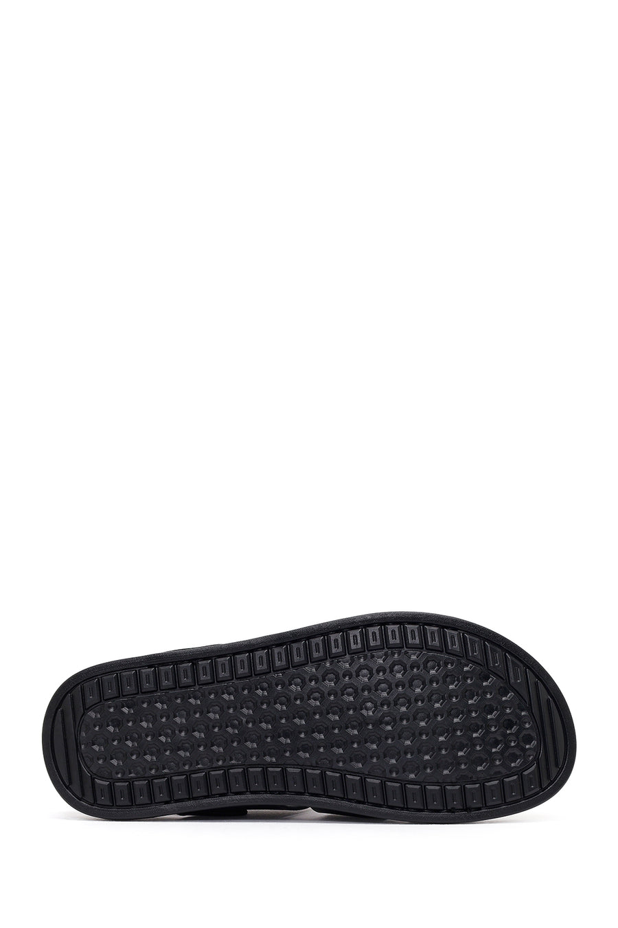Men's Black Strapped Nubuck Leather Sandals