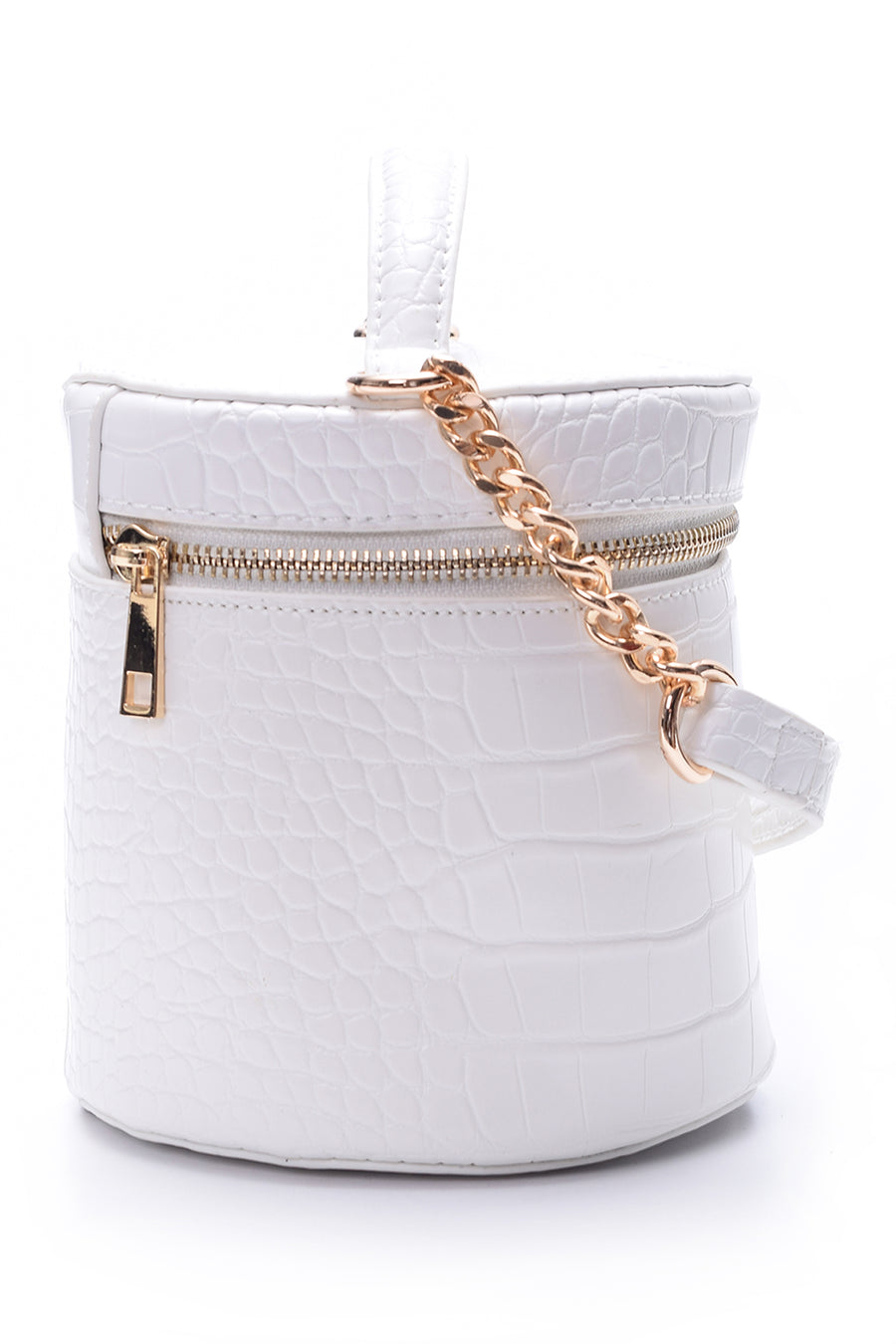 Women's Crocodile Patterned Chain Detailed Bag