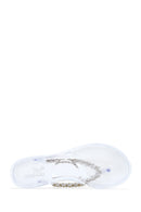 Women's Transparent Flip Flops with Stones Jelly Slippers | Derimod
