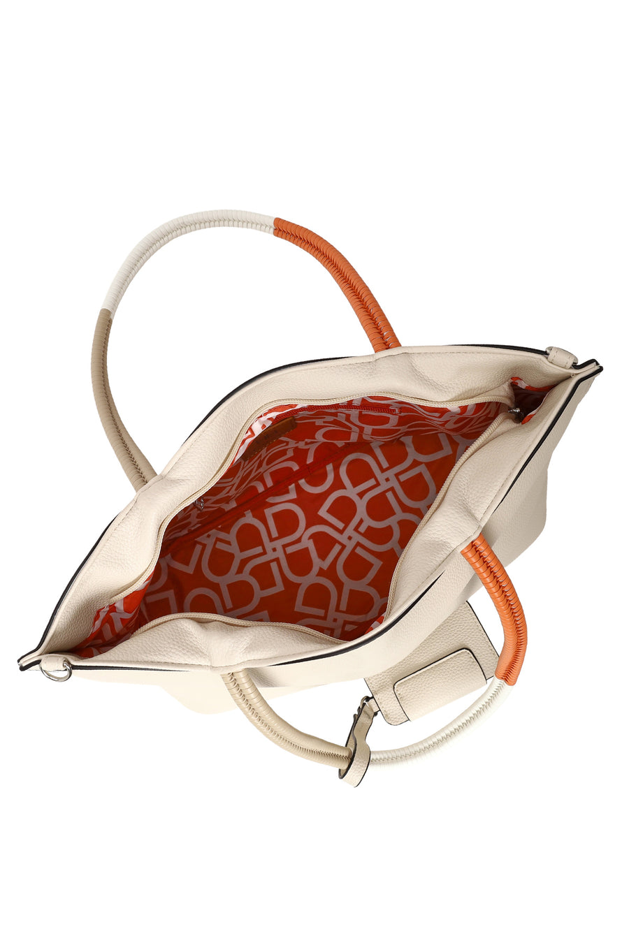 Woman Cream Long-Strap Shoulder Bag