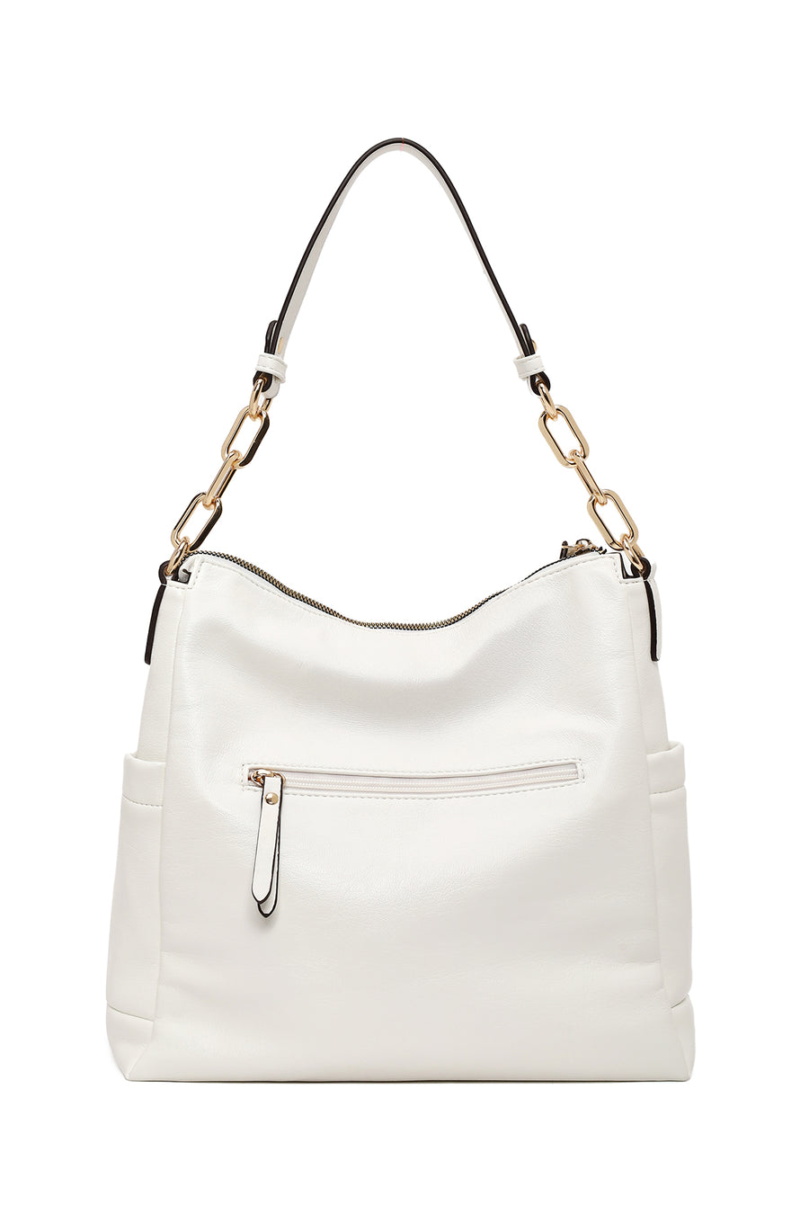 Woman Cream Long-Strap Shoulder Bag