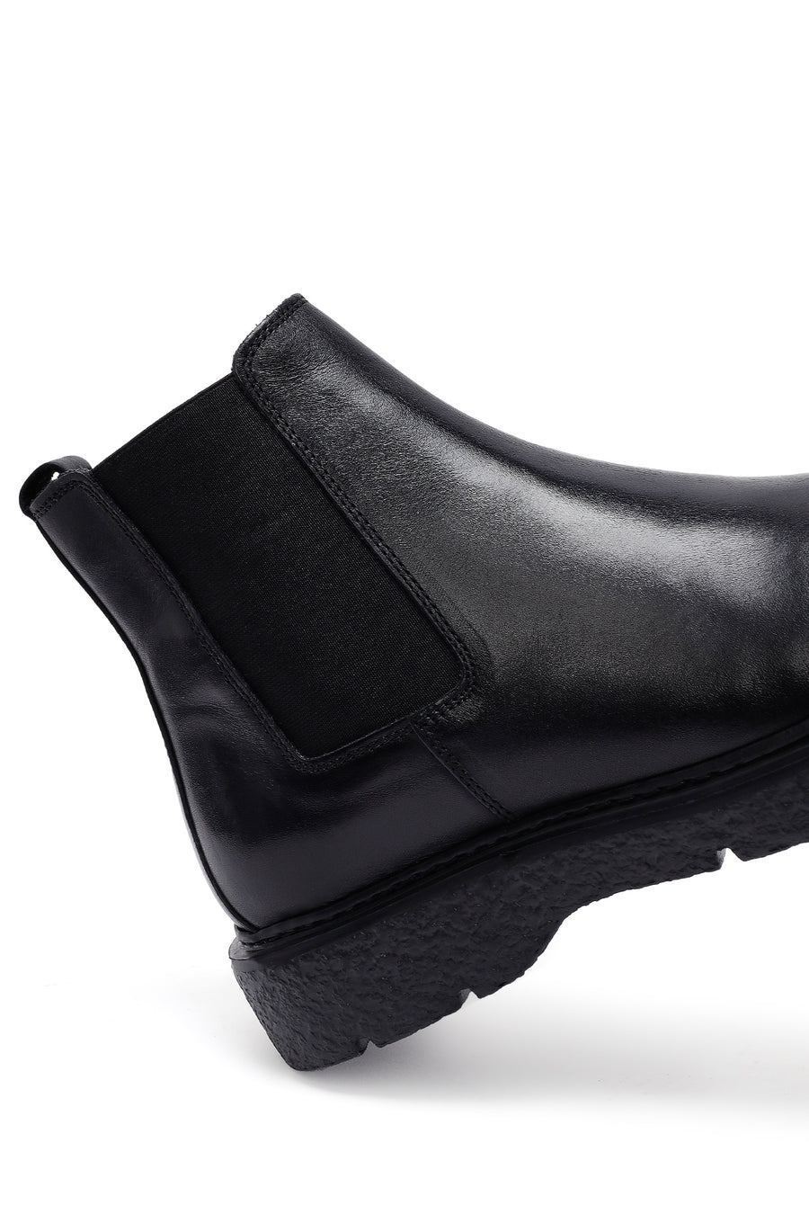 Male Black Leather Chelsea Boots