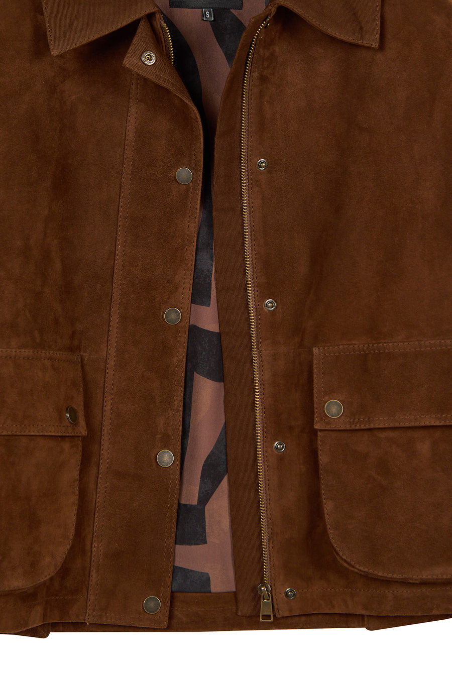 Paris Woman Brown Oversize Suede Jacket