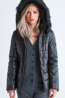 Blanch Women's Leather Jacket | Derimod