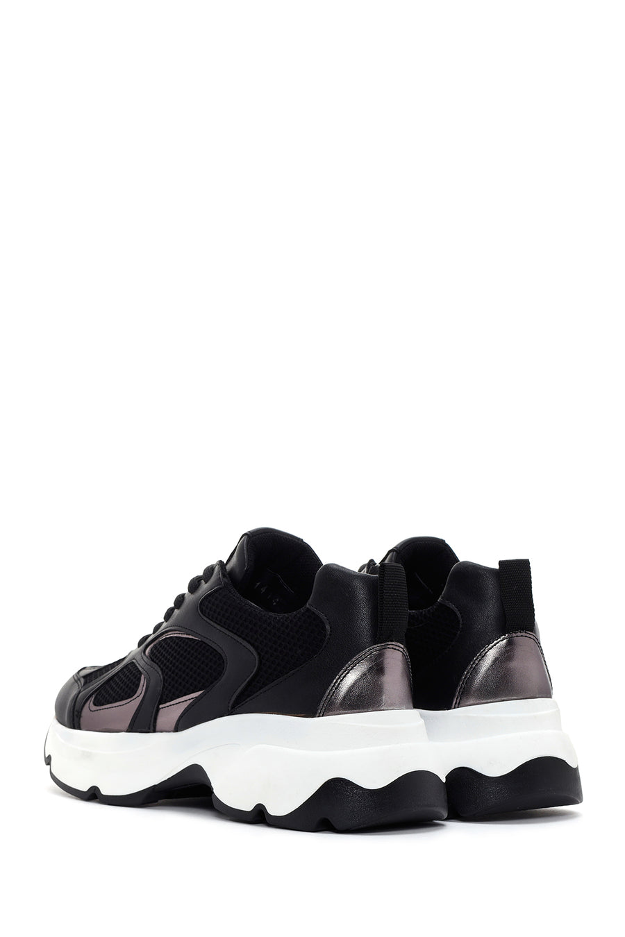 Women's Black Thick Soled Sneaker