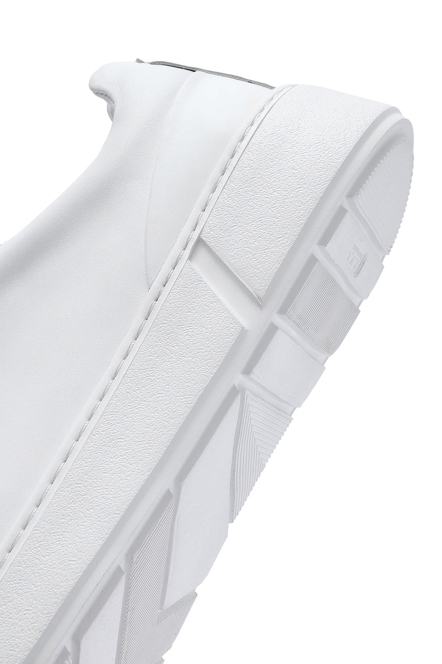 Erkek Beyaz Bağcıklı Deri Sneaker