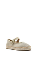 Women's Cream Buckled Fabric Espadrilles | Derimod