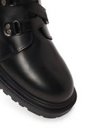 Harley Davidson Woman Black Camiel Zip Closure Leather Boots | Derimod