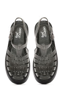 Women's Black Ankle Buckle Thick Soled Jelly Sandals | Derimod