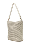 Woman Beige Long-Strap Braided Shoulder Bag | Derimod