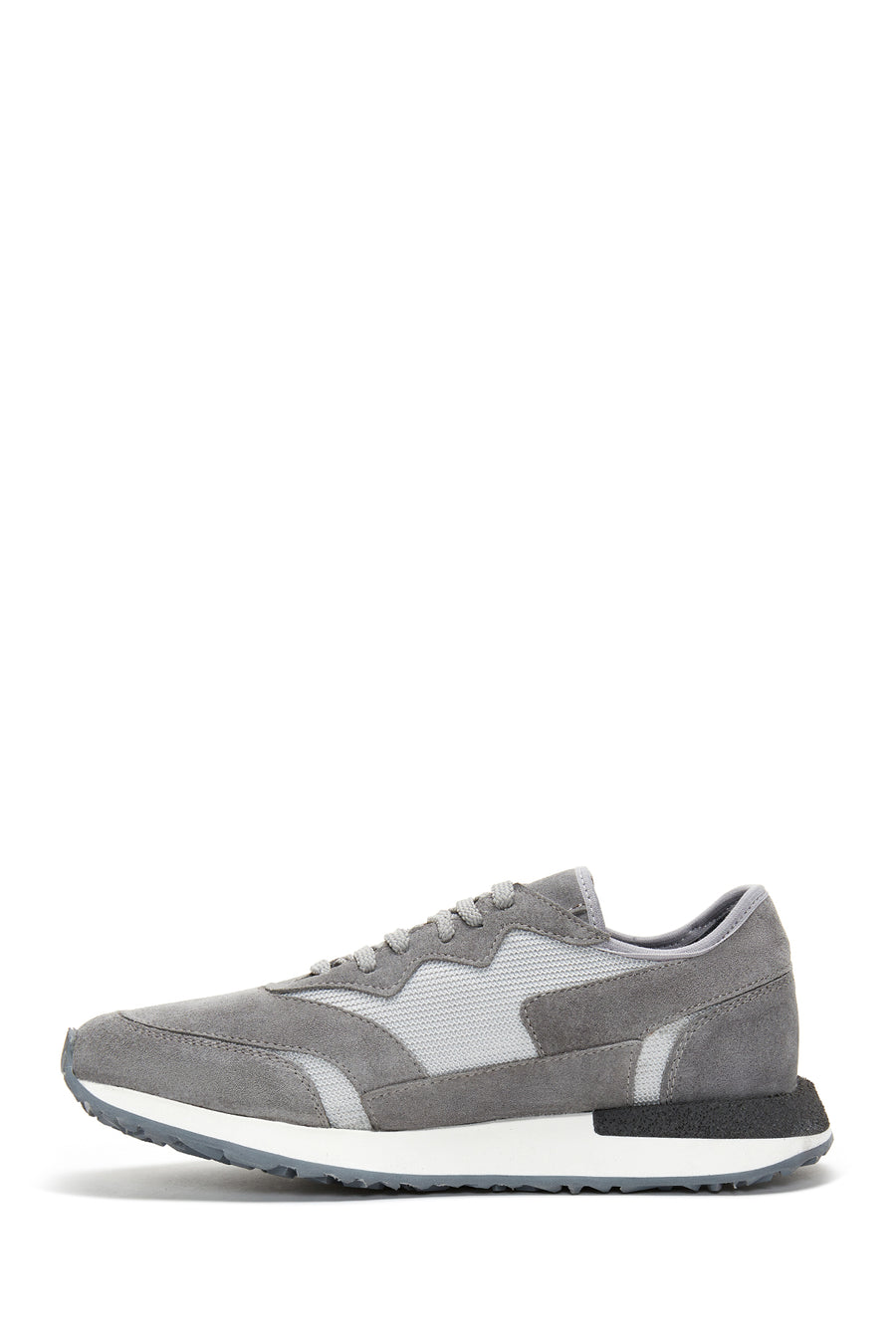 Erkek Gri Deri Sneaker