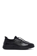Male Black Lace-Up Thick-Soled Leather Casual Shoes | Derimod