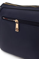 Woman Navy Crossbody Bag with Accessory Details | Derimod