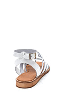 Women's Casual Leather Sandals with Flip Flop Detail | Derimod