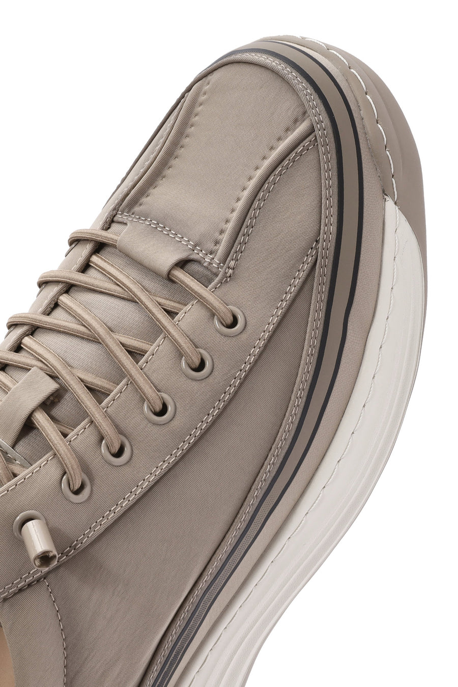 Erkek Bej Bağcıklı Kumaş Sneaker