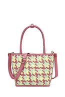 Women Pink Woven Shoulder Bag | Derimod