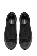 Erkek Siyah Bağcıklı Süet Deri Sneaker | Derimod