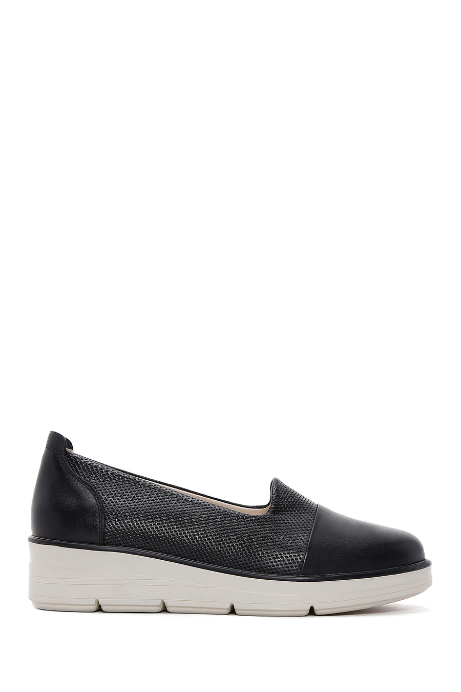 Kadın Siyah Deri Comfort Loafer 23SFD411118 | Derimod