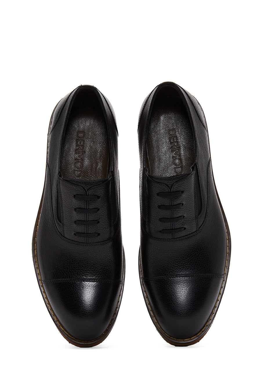 Men's Black Lace-up Leather Casual Shoes