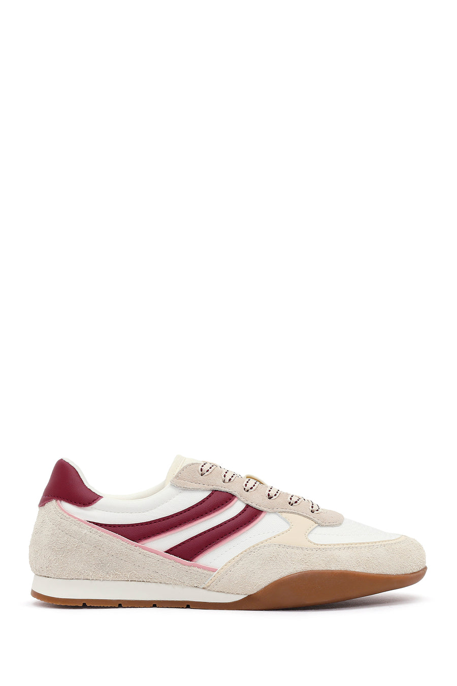 Women's Beige Lace-up Leather Sneaker 26PFD430914 | Derimod