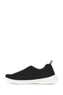 Woman Navy Patterned Suede Comfort Shoes | Derimod