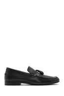 Men's Black Tasseled Leather Casual Loafer | Derimod