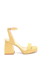 Women's Platform Heeled Leather Sandals | Derimod