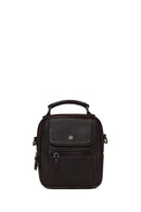 Male Brown Leather Handbag | Derimod