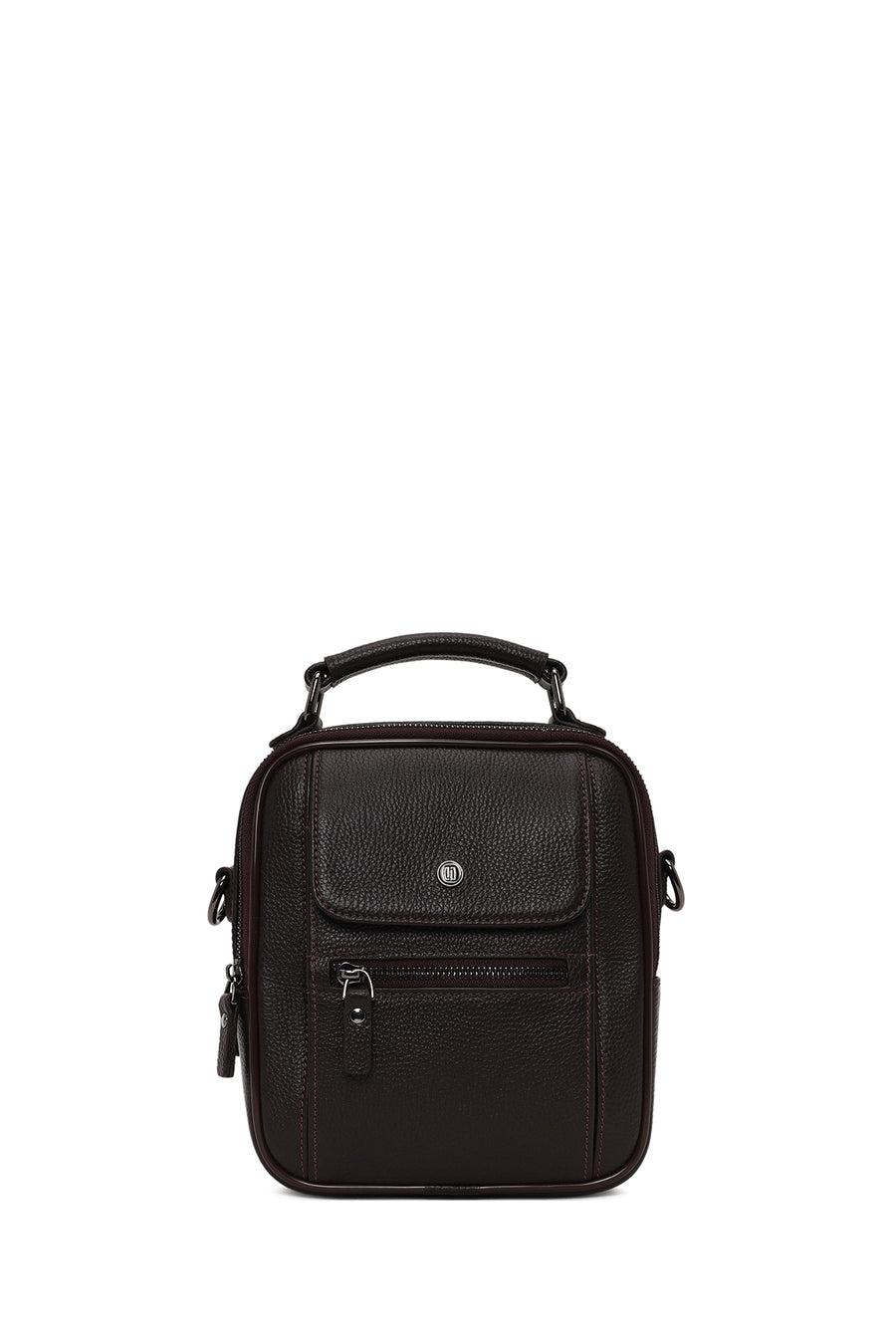 Male Brown Leather Handbag