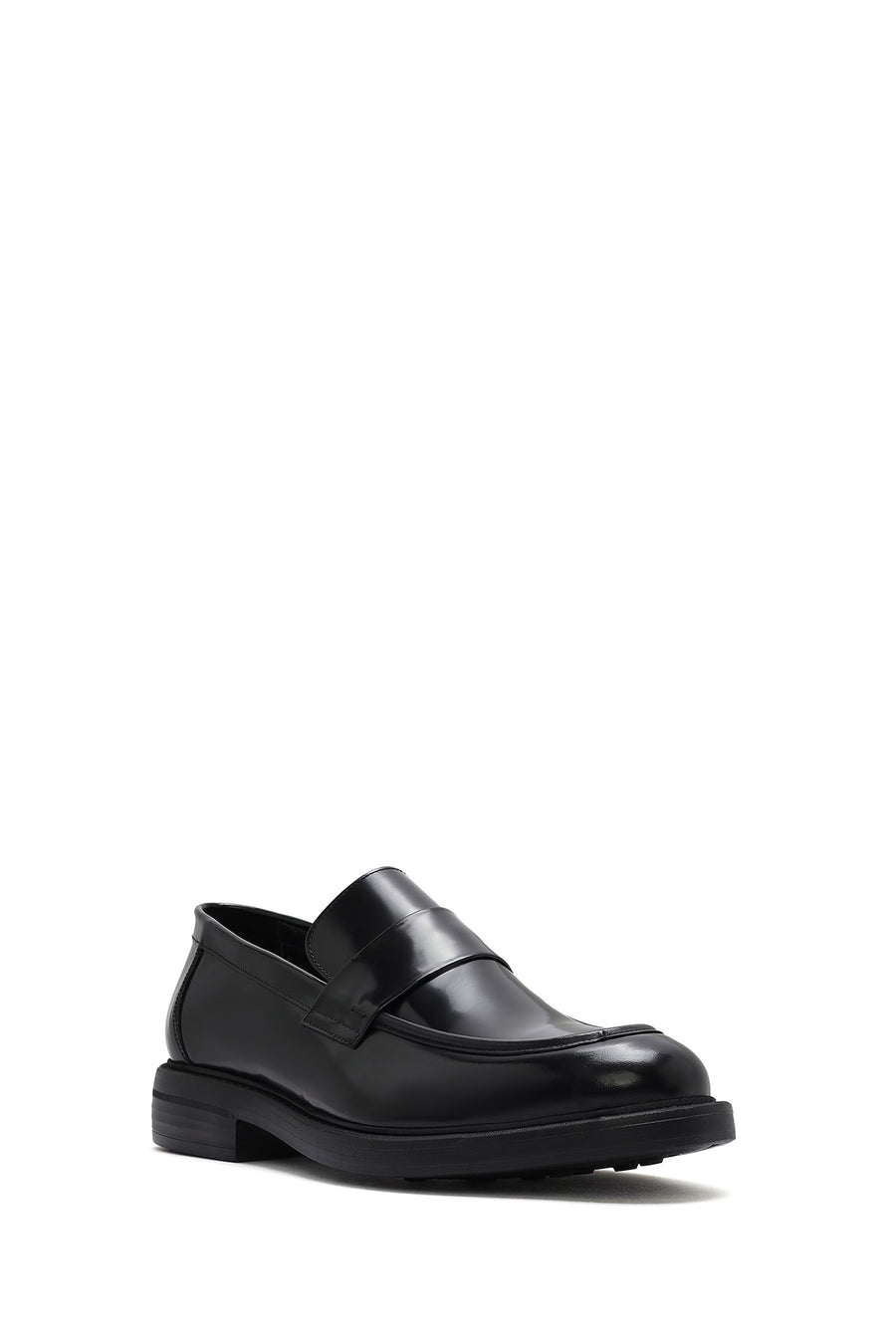 Men's Black Leather Casual Loafer