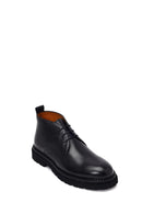 Male Black Lace-up Leather Casual Boots | Derimod
