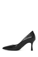 Women's Black Thin Heel Patent Leather Stiletto | Derimod