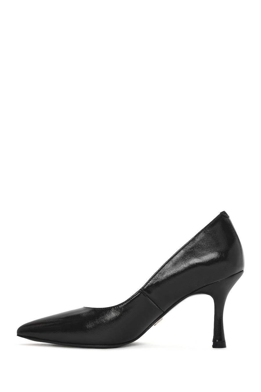 Women's Black Thin Heel Patent Leather Stiletto