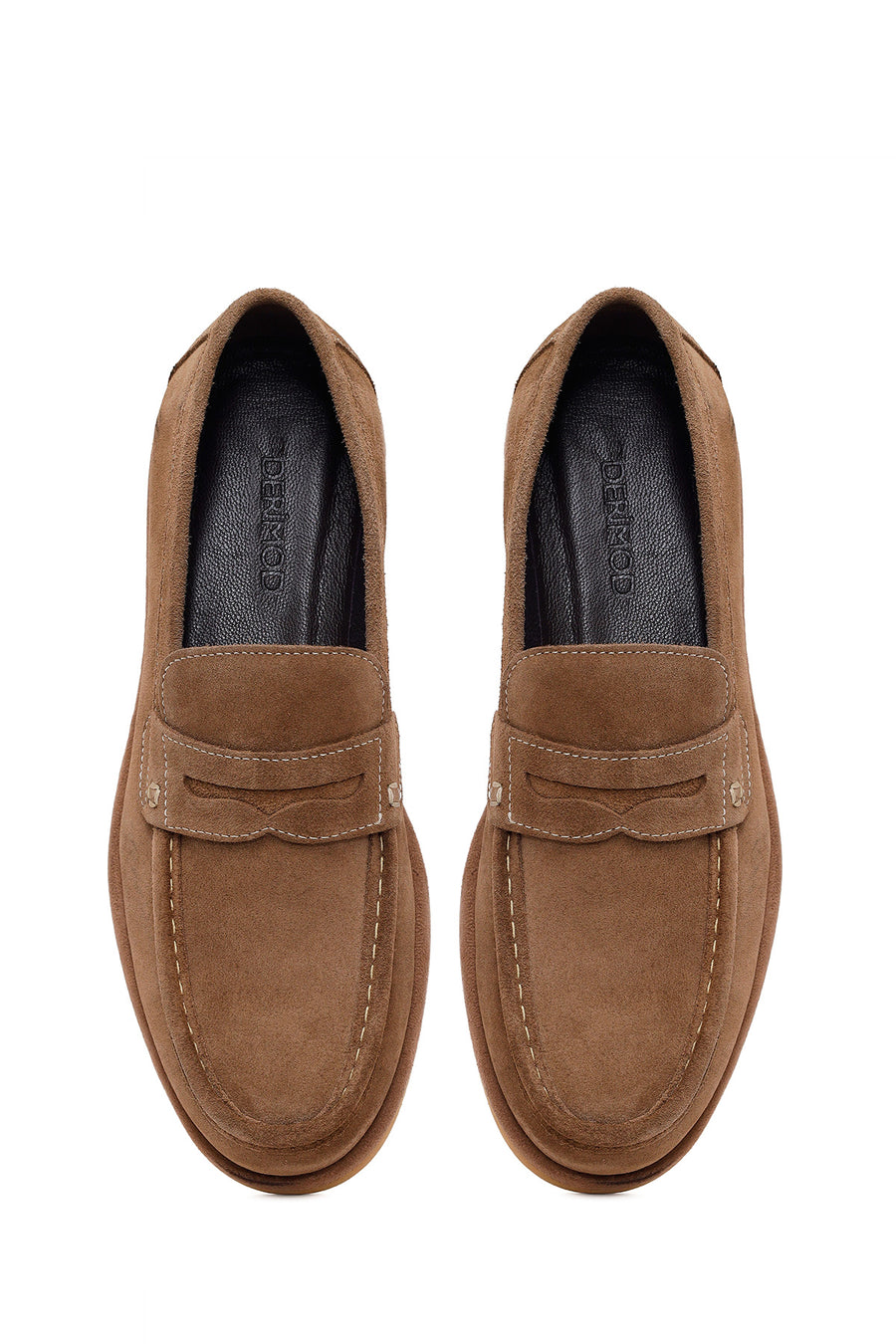 Erkek Vizon Süet Deri Casual Loafer