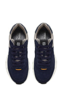 Derimod Studio Men's Navy Blue Lace-Up Thick-Soled Sneaker | Derimod