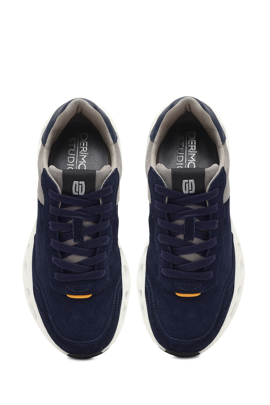 Derimod Studio Men's Navy Blue Lace-Up Thick-Soled Sneaker