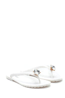 Women's Flip Flops with Stone Detail | Derimod