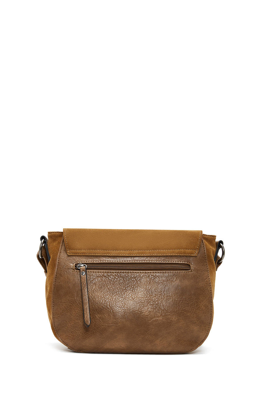 Woman Tan Long-Strap Crossbody Bag
