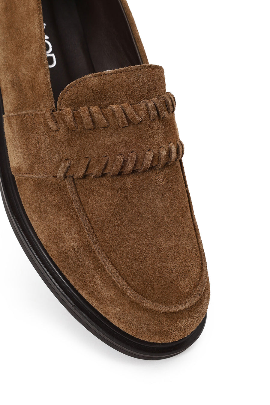 Kadın Taba Süet Deri Maskülen Loafer