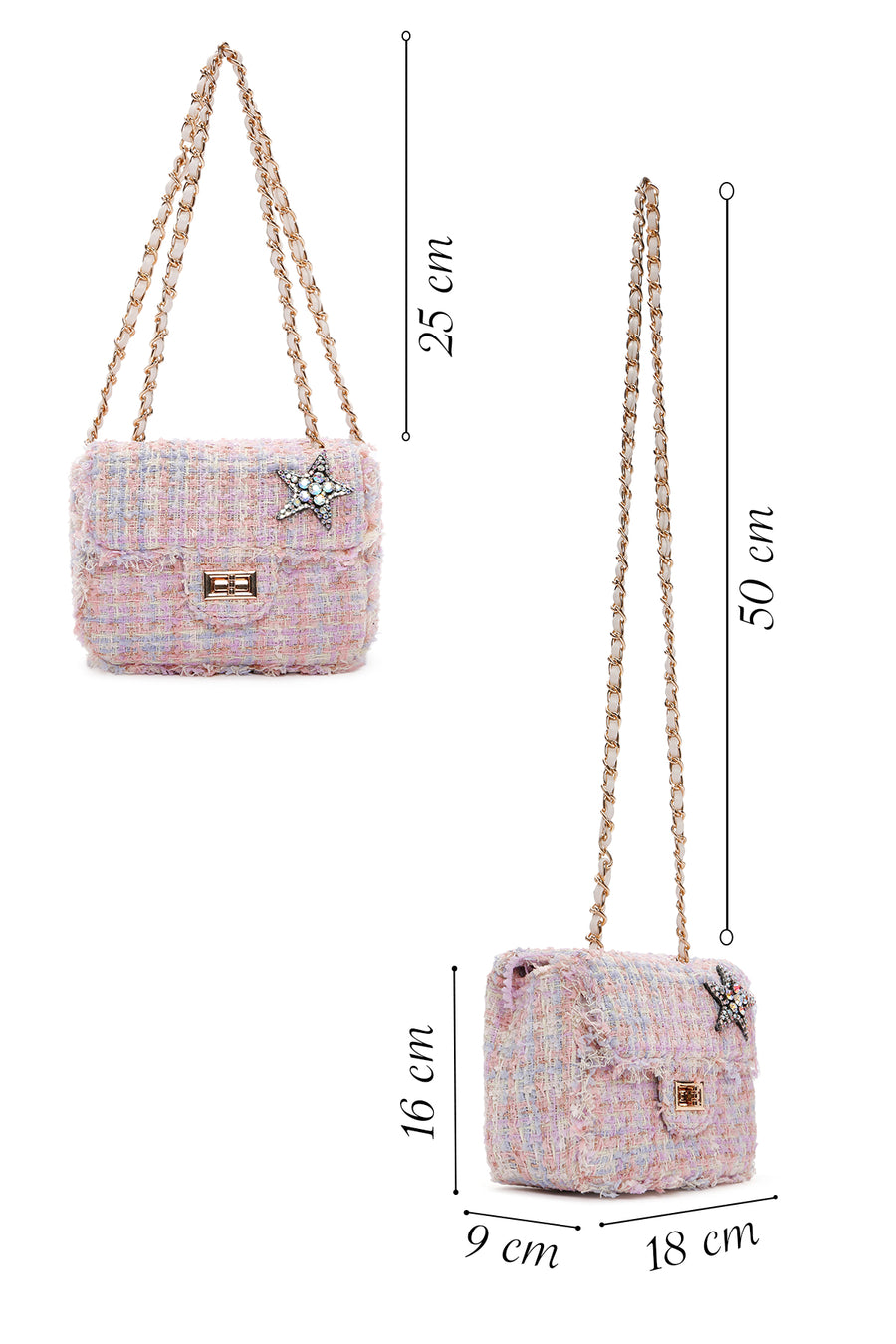 Women's Pink Long Strap Accessory Mini Shoulder Bag